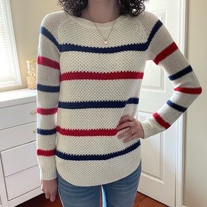 Size S Blue and Red Striped Sweater